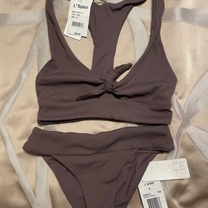 L space brown bikini